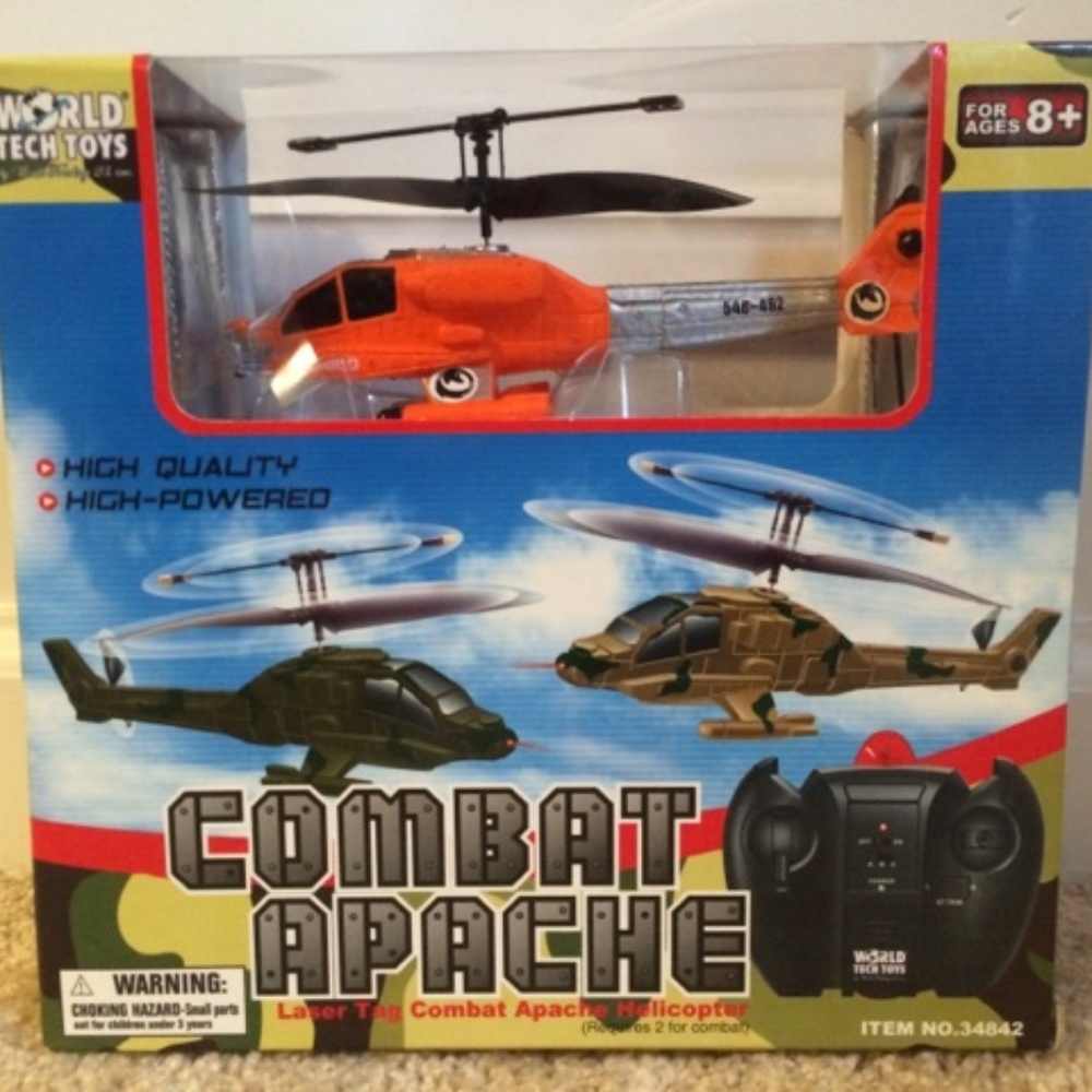 Laser Tag Combat Apache Helicopter Toy (Ages 8&up)